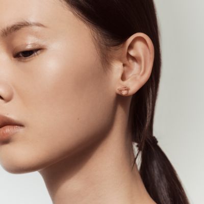 【激レア】✨HERMES earring✨ エルメスピアス アイリーン 片耳 HERMES エルメス ピアス アイリーン メタル ラッカー ピンク